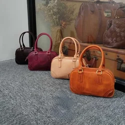 Vintage Niche luksusowe torebki z prawdziwej skóry elegancka torba do gry w kręgle o dużej pojemności 2024 nowy na wszystkie mecze Bolsas Mujer