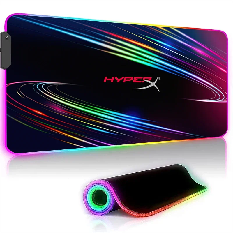 

HyperX Deskmat Led Large Mouse Pad Rgb Computer Accessories Game Mats Mat Desk Extended Gaming Desktop Pads Anime Office Xxl Pc