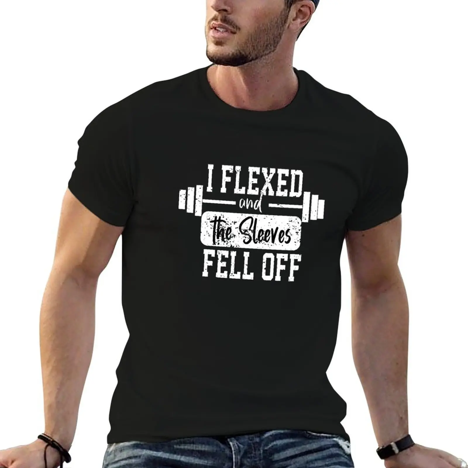 

Футболка I Flexed and The Sleeves Fell Off, мужские футболки, мужская футболка с рисунком, хлопковая футболка, футболка из 100% хлопка