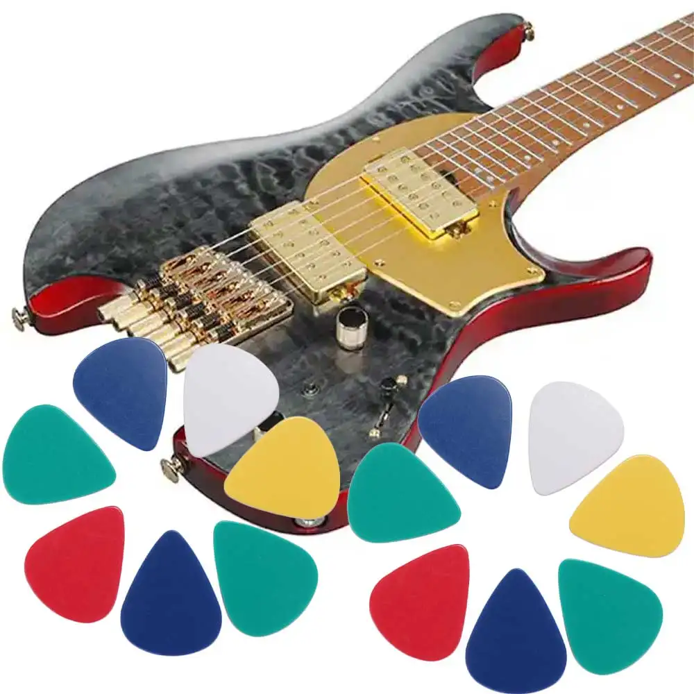 20pcs Random Color Guitar Picks Celluloid Plectrums Acoustic Guitar Picks ABS Mixed Droplet Shaped Guitar Pick Guitar Play