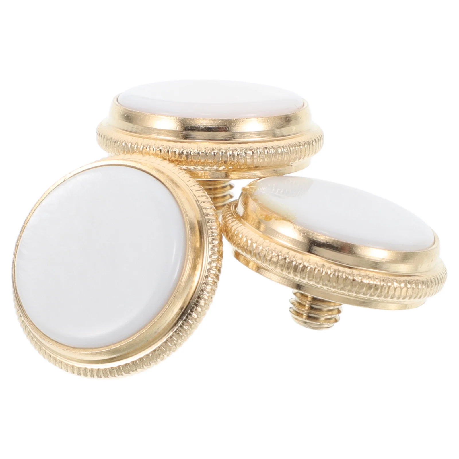 

3pcs Trumpet Valve Caps Small Instrument Accessories Metal Key Finger Buttons Shell Inlay Replacement Parts For Trumpet Valve