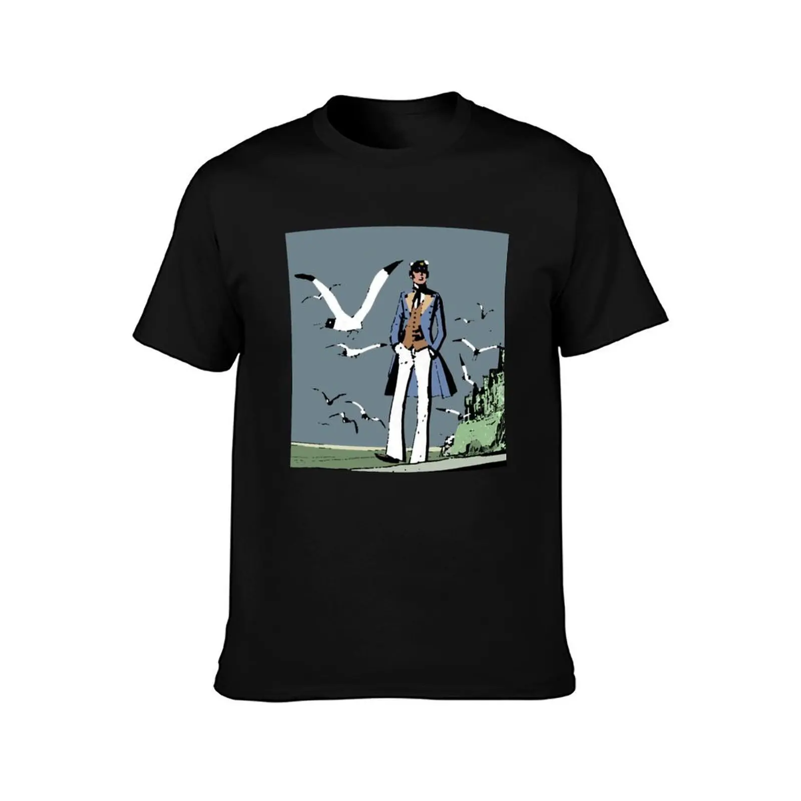 Lonely Walk T-Shirt Simple Casual Short Sleeve Cotton T-Shirt