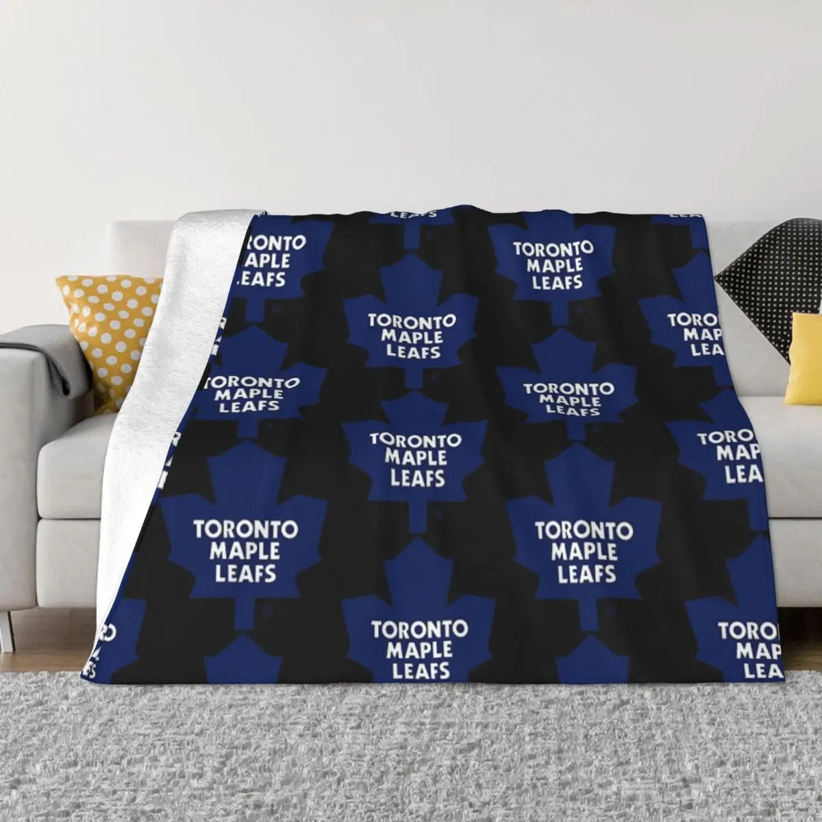 Maple Leafs-toronto Blanket Bedspread On The Bed Vintage Sofa Cover