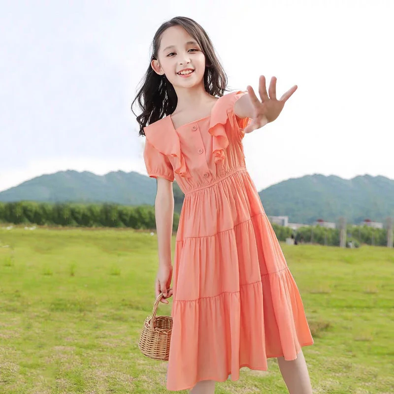 4-12 Years Girls Dress New Summer Fashion Korean Style Princess Dress Costume Children Clothing For Girl Birthday Party Vestidos