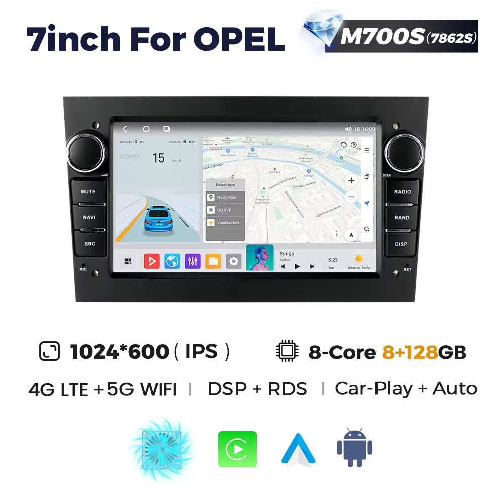 Navifly Intelligent System Android Wireless CarPlay Car Radio Player For Opel Corsa C Signum Vivaro Astra H Corsa D Zafira Tigra