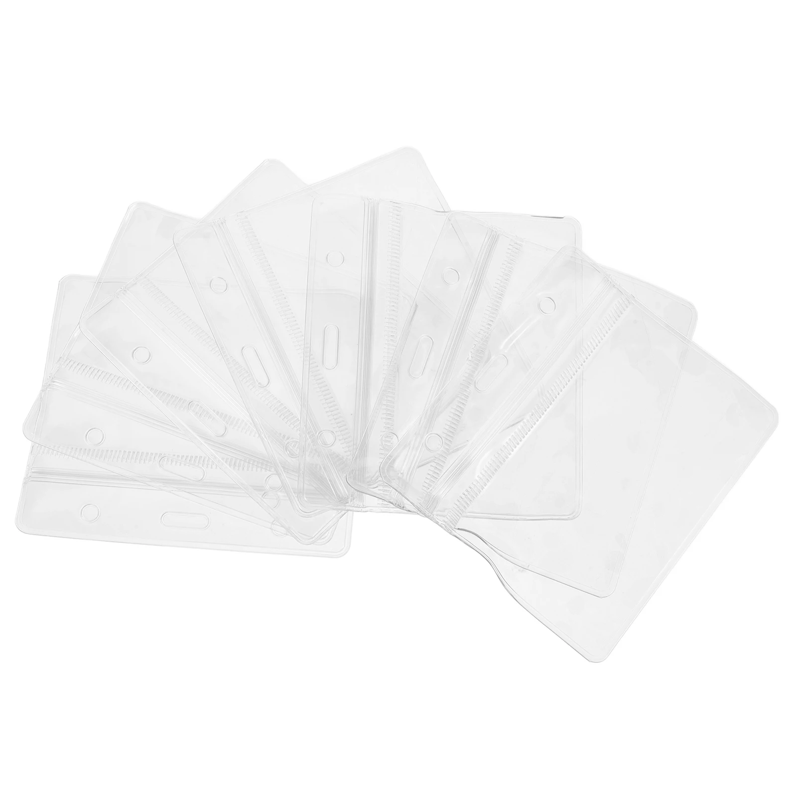 

40pcs ID Card Holder PVC Soft Membrane Waterproof Badge Cover Transparent Card Protector for Staff Student Nurse Doctor