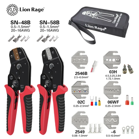 Набор мини-электрических обжимных клещей Lion Rage из углеродистой стали 58B 2549 — внешний вид товара