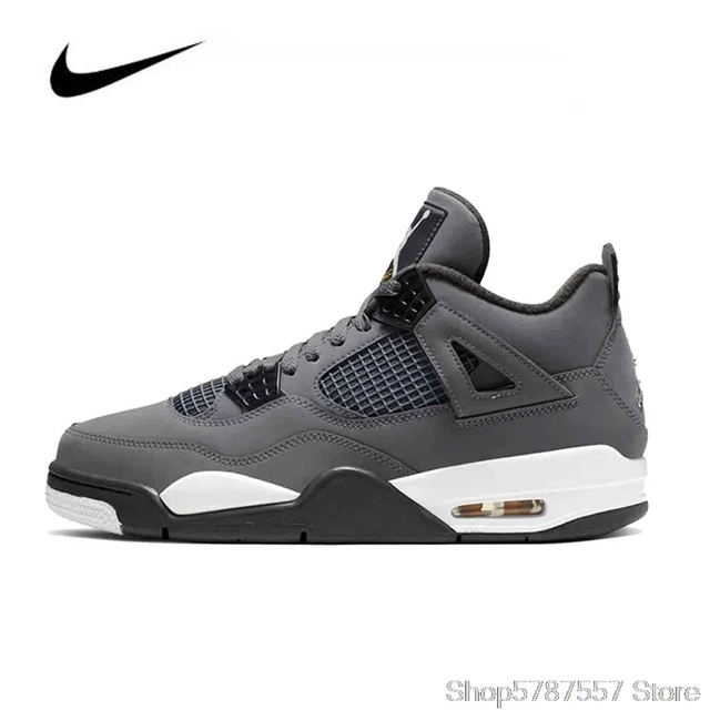 Nike Air Jordan 4 Women s Basketball Shoes Original Cool Grey 2019 GS High top Comfortable Sports Outdoor Sneakers 408452 007 AliExpress