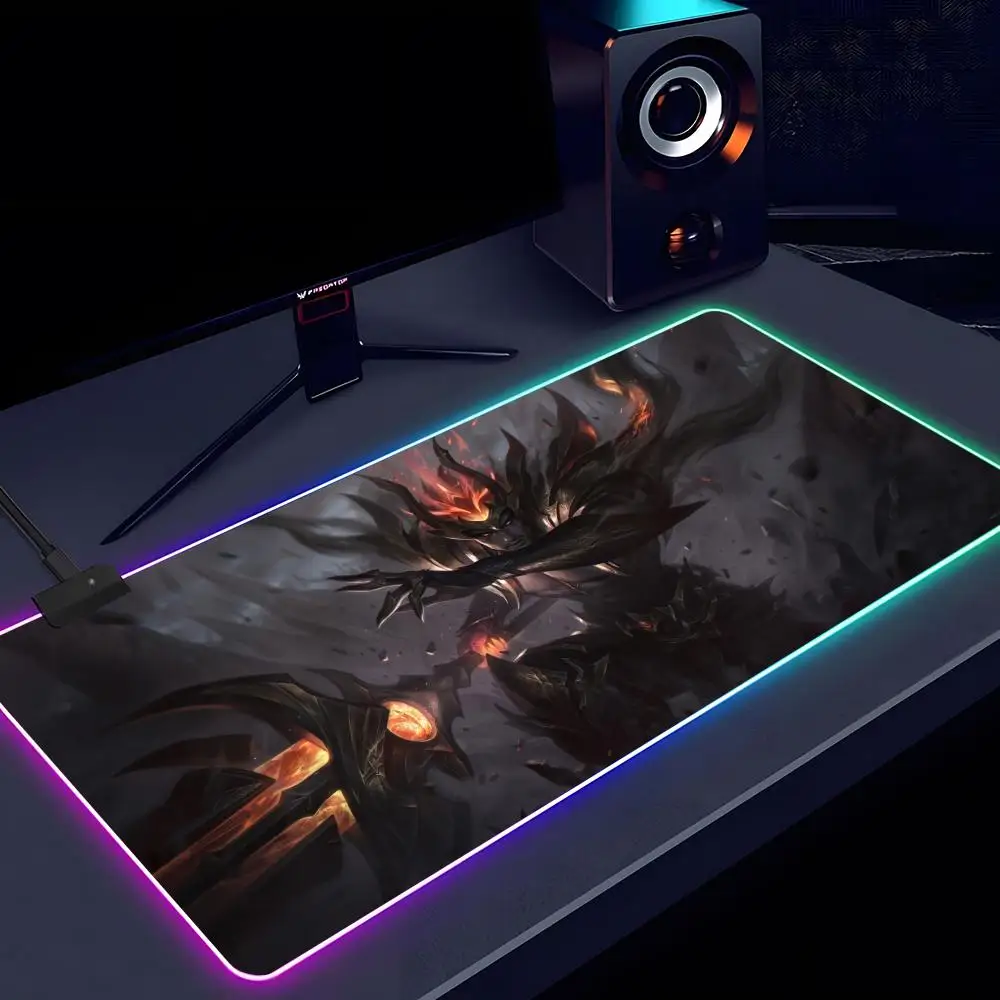 Game League of Legends Jarvan IV Mouse Pad RGB luminous 900X400mm large table mat non-slip extra large game office mouse pad