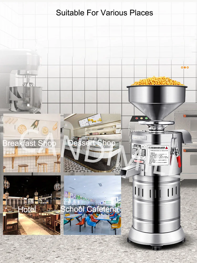 Soy Milk Machine Commercial Automatic Bean Curd Jelly Served With Sauce Machine Pulp Residue Separation Large Capacity Refiner