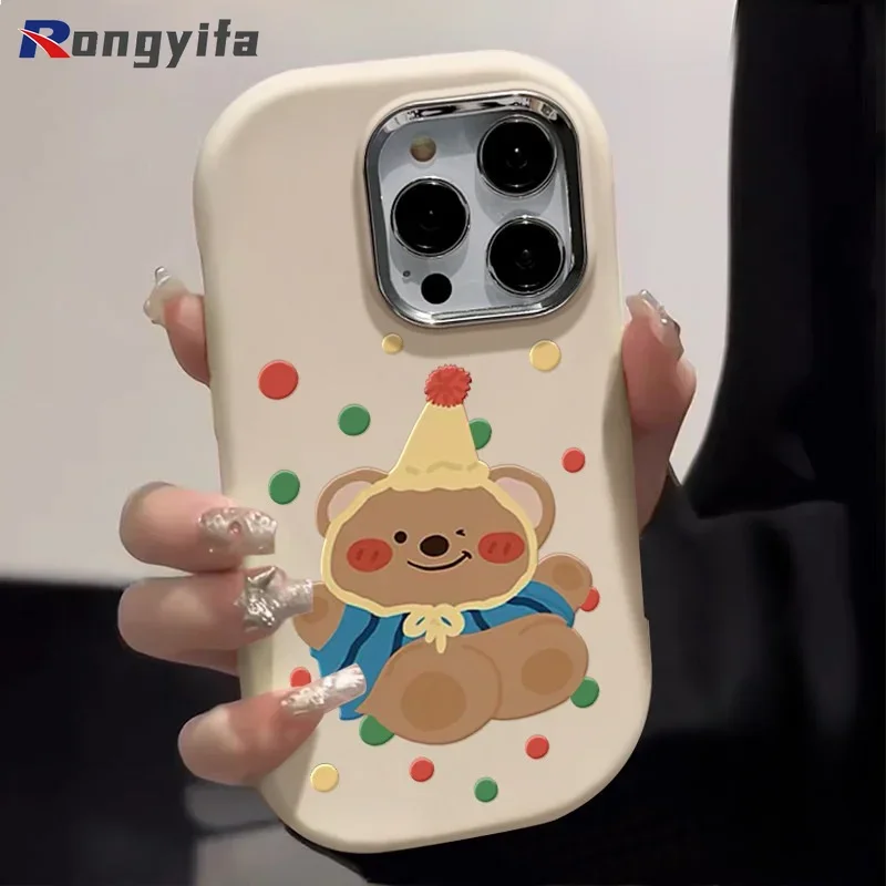 For Honor 90 Lite GT X9B X9A Lite X9 X8 Magic 6 5 200 100 90 80 70 60 30 Pro Lite Phone Case Blushing Teddy Bear Cover