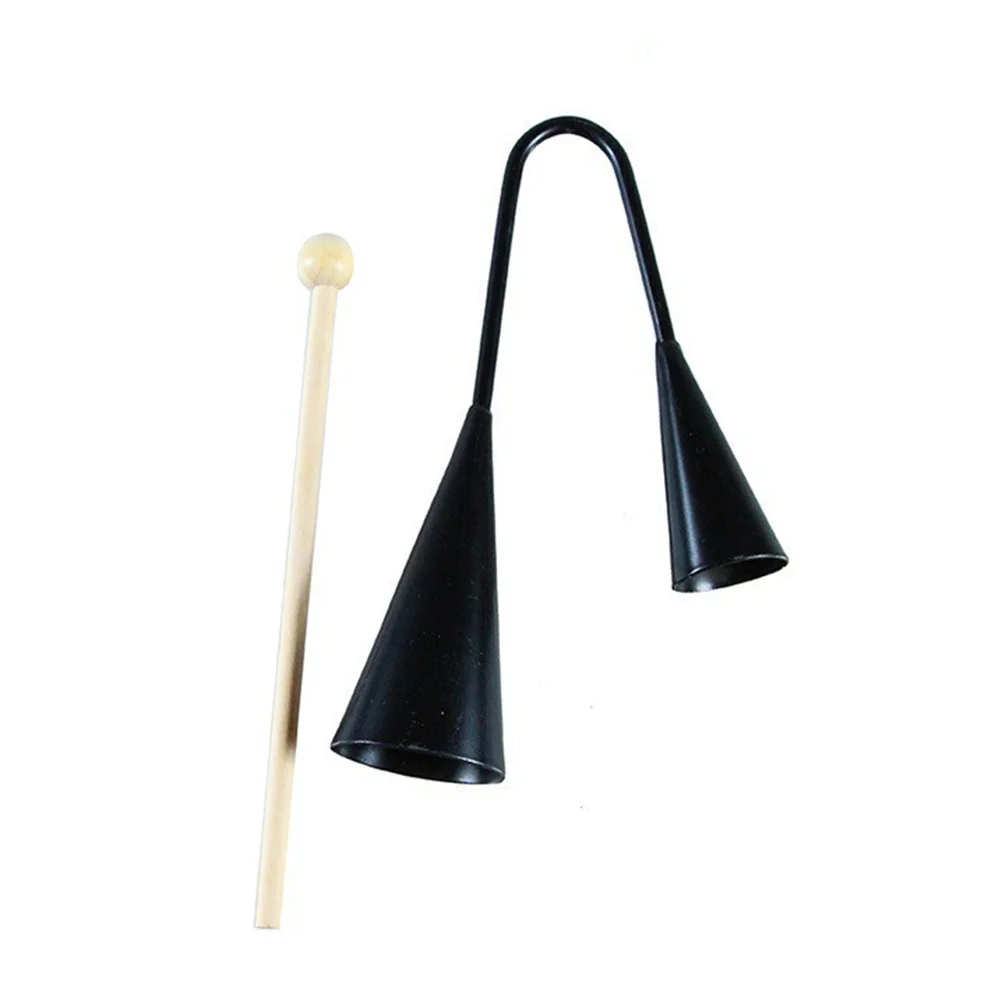 Two Tone Bell Kids Instrument Samba Percussion Agogo with Wooden Stick Musical