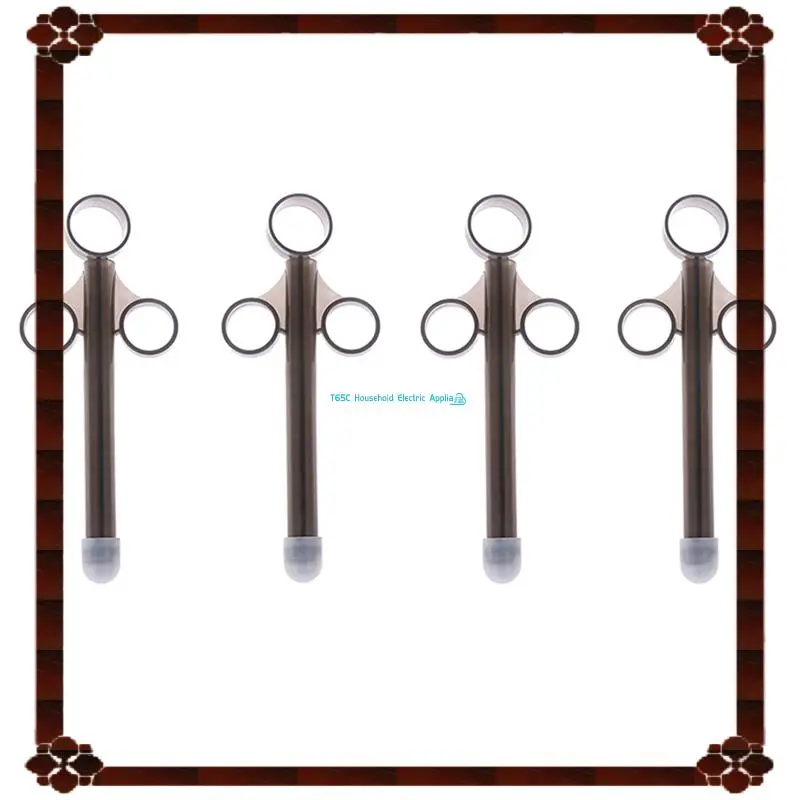 تسليم 24 ساعة 4X الشخصية الشرج زيوت التشحيم التشحيم قاذفة مطلق النار حاقن قضيب حقنة كبيرة سوداء