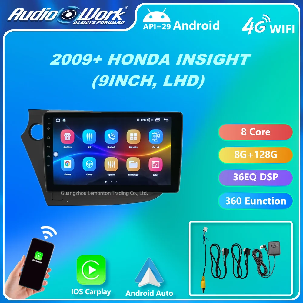 

2DIN Android 128G Car Player Navigation GPS For Honda Insight 2009-2014 RHD LHD Car Multimedia Stereo auto radio no dvd