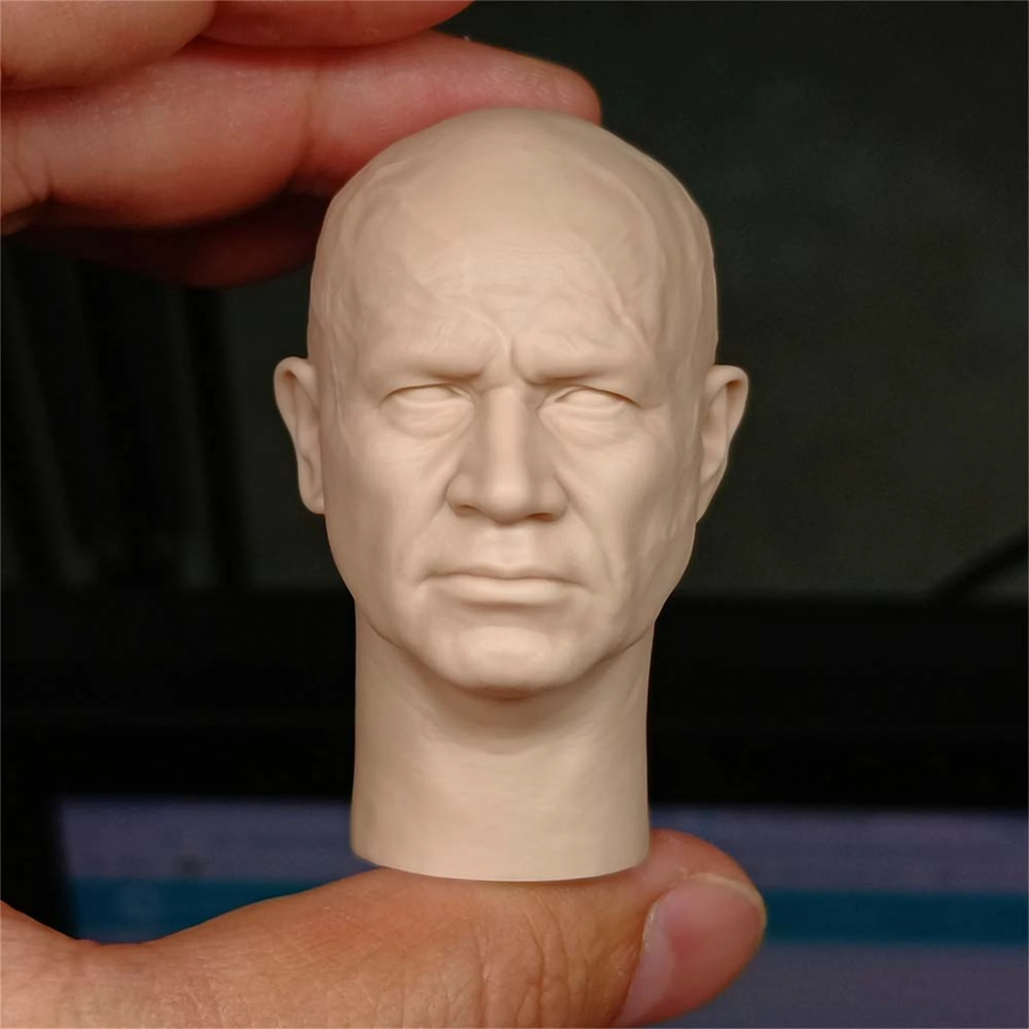 1/6 Scale Unpainted Bounty Hunter Boba Fett Temuera Morrison Head Sculpt Fit for 12'' Action Figure Body