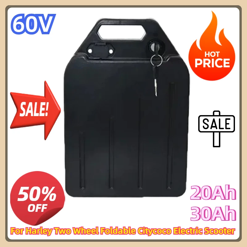 

Electric Vehicle Lithium Battery 60V 20Ah 30Ah for Harley Two Wheel Foldable Citycoco Electric Scooter