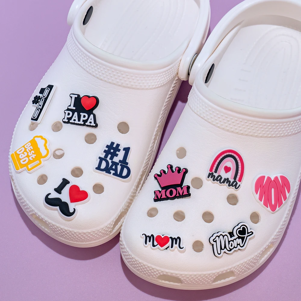 1pcs Mom's Day clog Shoe Charms Father Shoe Decorations Pins for Women Men Kids Girls Boys Favor Gifts Buckle Clips Accessories image 6
