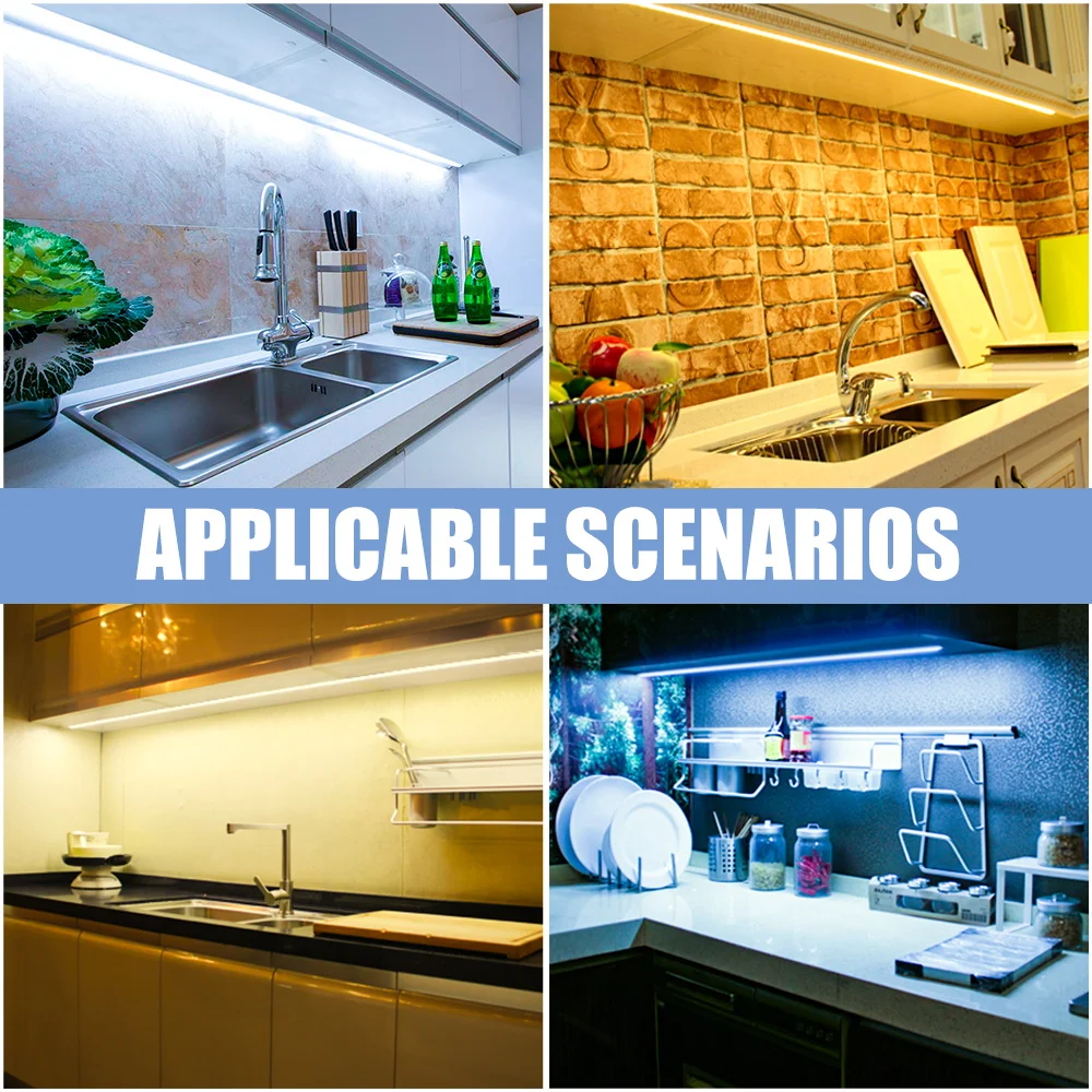 Usb 5v sensor de movimento tira da lâmpada led à prova dwaterproof água sob a luz do armário mão varredura inteligente detecção tira led para guarda-roupa armário