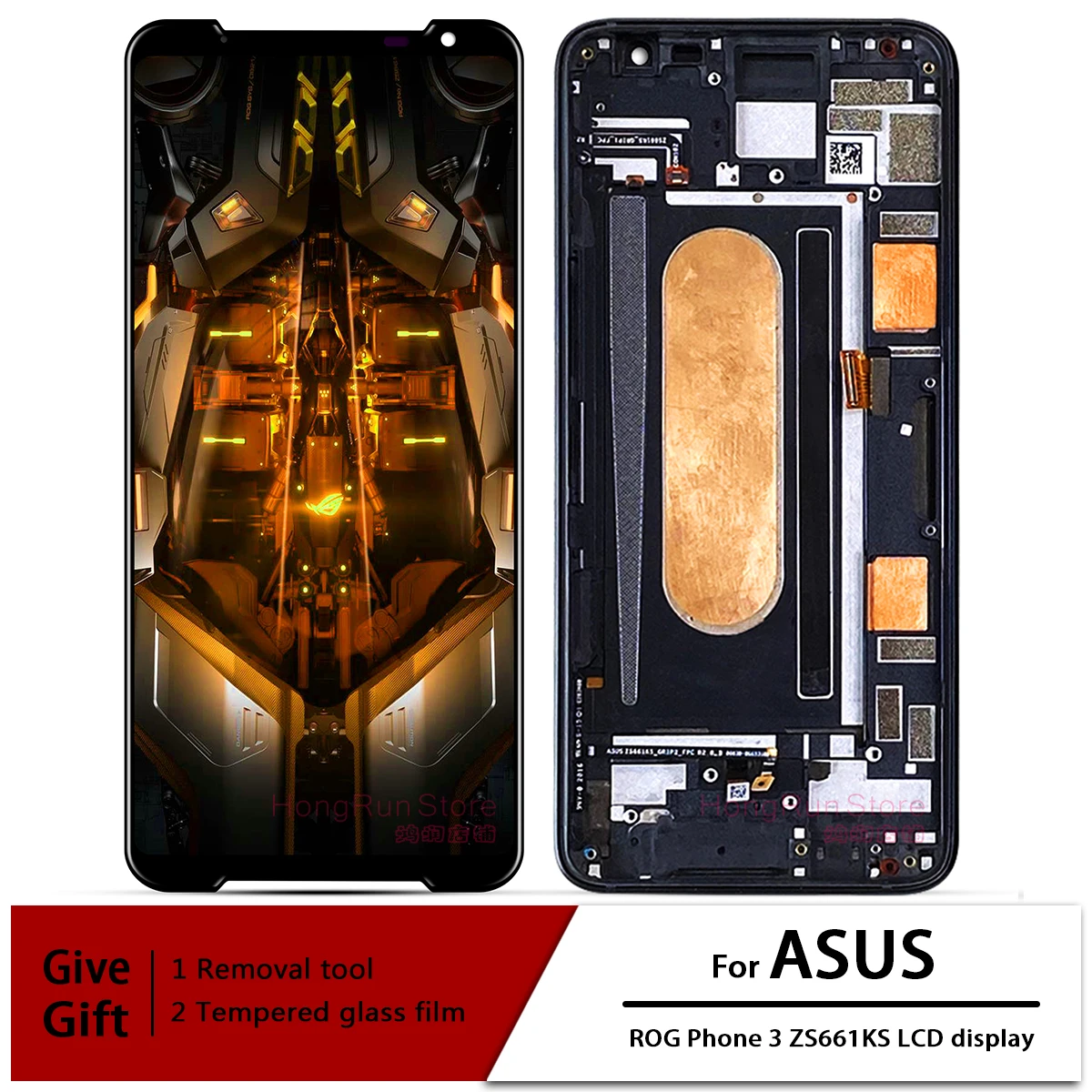 

6.59"Original Amoled For Asus ROG 3 ZS661KS LCD Display Screen+Touch Panel Digitizer For ROG Phone 3 Strix ASUS_I003DD