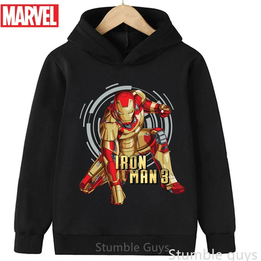 

Iron Man Super Hero Hooded Kids Sweatshirt Autumn 3-13Y Boys Clothes Girls Marvel Avengers Outfit