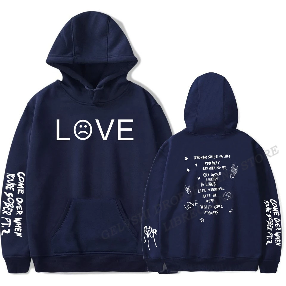 Hoodies Rapper Lil Peep Print Sweatshirts Men Women Hip Hop Fashion Neutral Harajuku Sweatshirt Oversized Hoodie Coat Tracksuit