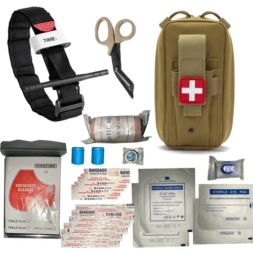 Imagen 2 del producto IFAK-Kit de supervivencia para Trauma, bolsa médica de primeros auxilios, equipo de supervivencia de emergencia con Molle, coche, viaje, senderismo, torniquetes