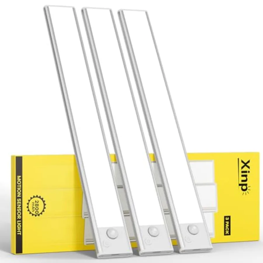 

Under Cabinet Lighting LED Magnetic Motion Activated Under Cabinet Lights Rechargeable Closet Lights 2800mAh Battery Operated W
