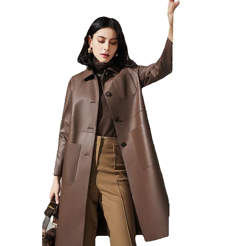 New Long Season Genuine Leather Sheepskin Coat Loose And Fashionable Korean Edition Coat