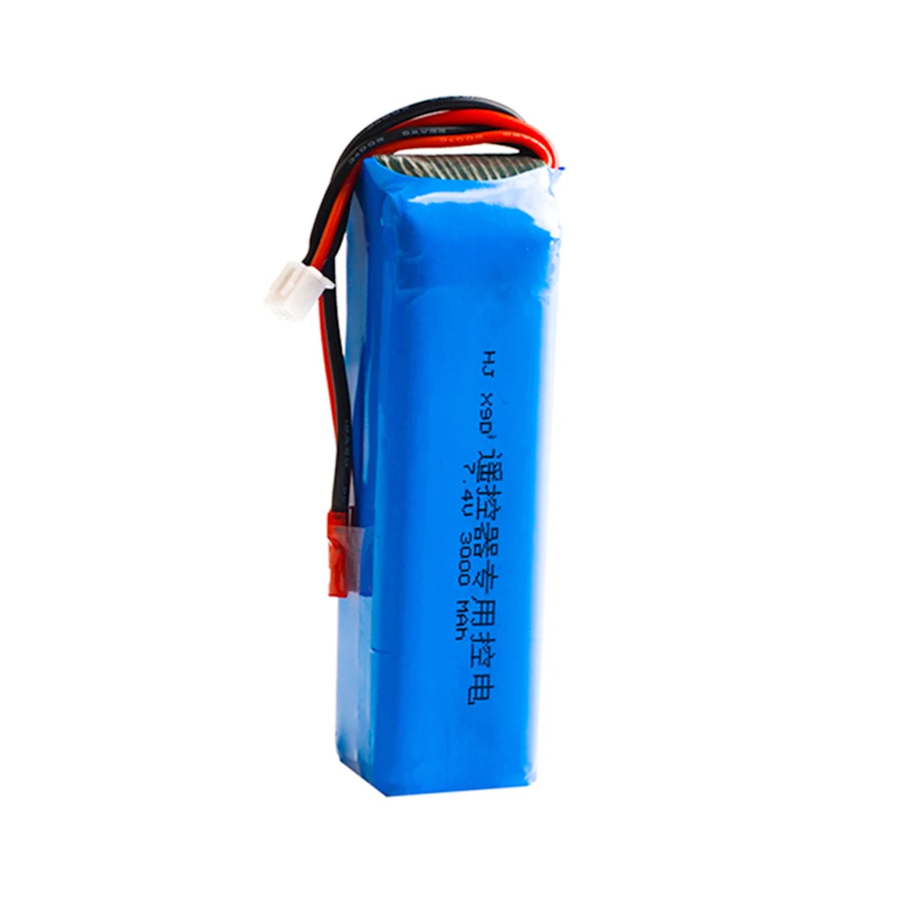 7.4V Rechargeable Lipo Battery and charger for Frsky Taranis X9D Plus Transmitter Toy Accessories 2S 7.4v 3000mAh toys battery