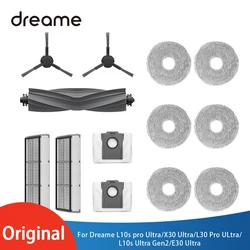 Original Dreame X30 Ultra/L30 Pro ULtra/L10s Ultra Gen2/E30 Ultra Accessory Parts Kit Rubber Main / Side Brush, Filter, Mop Rag