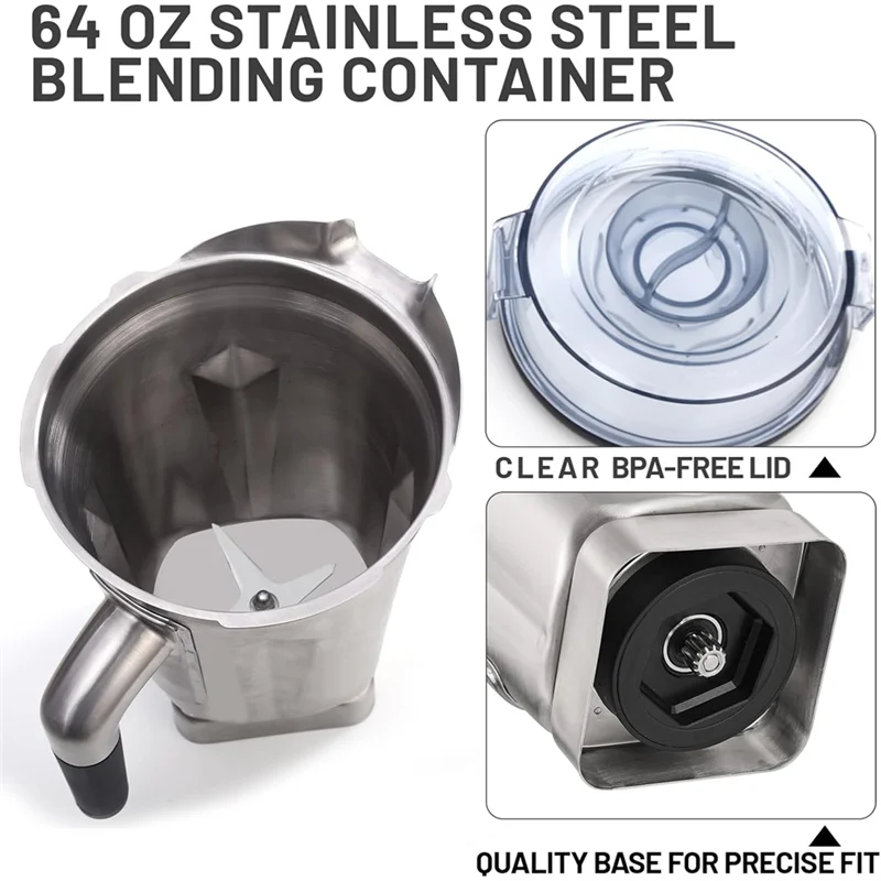 الفولاذ المقاوم للصدأ التجاري 64 أونصة لـ 5200 750 6300 Vm0103 Vm0197 E310 A2500 Explorian Ascent Series Containers وما إلى ذلك-A58E