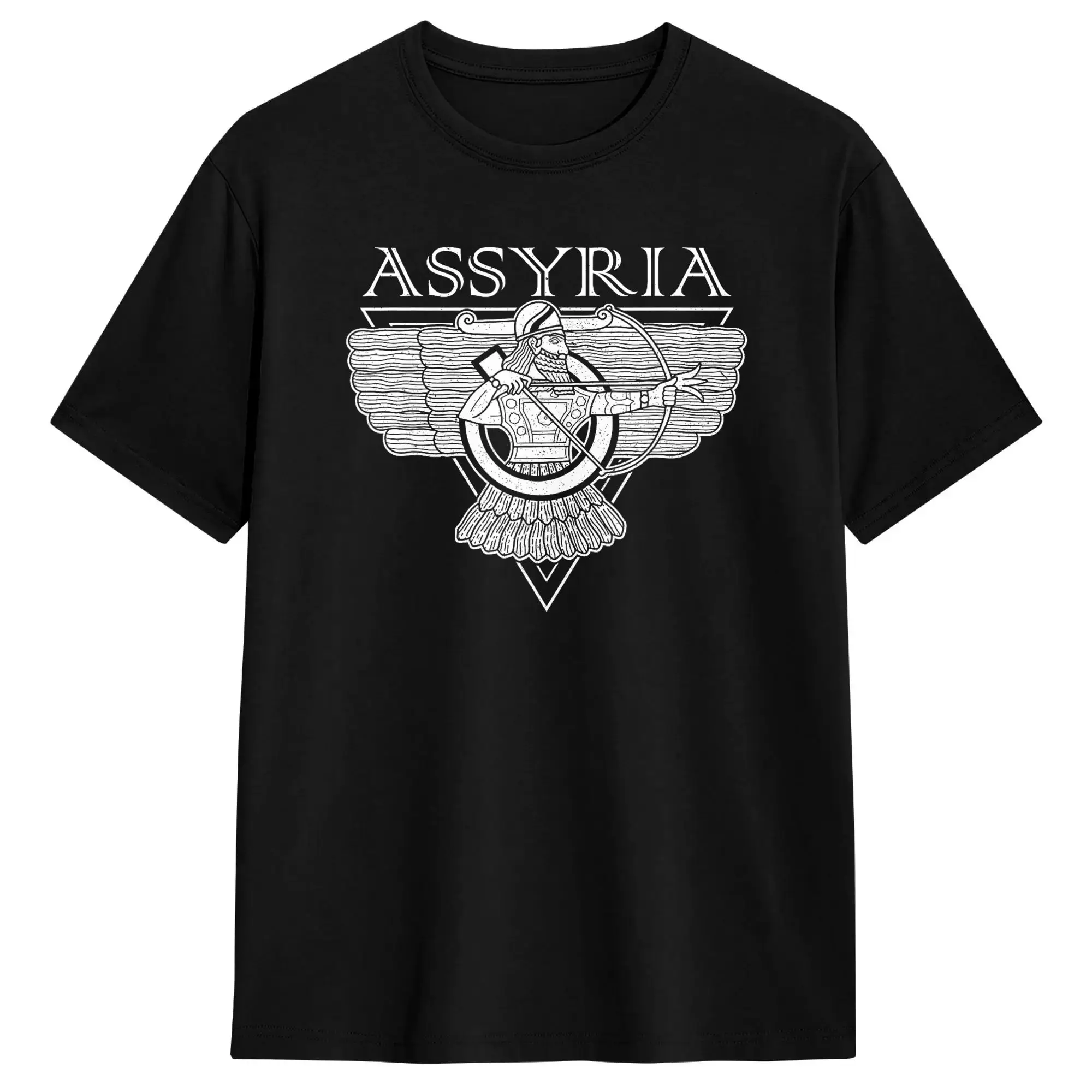 Assyrian Ashur Parsy ancient Mesopotamia Iraq Iran ancestry T Shirt Beach Men's O Neck Clothes Short-Sleeved Y2K Basic Tshirt