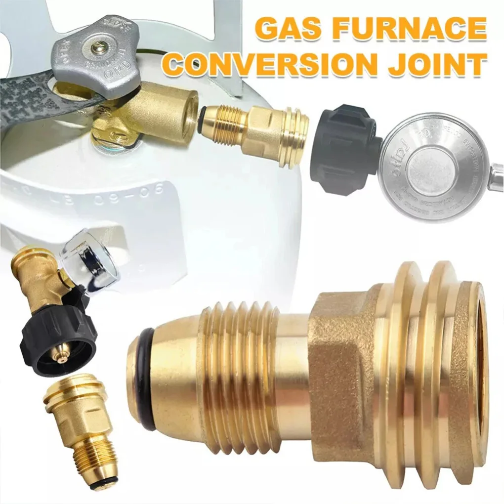 

Propane LP TANK POL Service Valve To QCC Outlet Brass Adapter Part Camping Outdoor Propane Inflation Connector Gas Stove Adapter