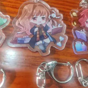 Anime Harries Potter Hermione Granger Ron Weasley Draco Malfoy Cosplay Portachiavi in acrilico con ciondolo Accessori di scena per Halloween Regalo 8 best sales harry potter malfoy - №3
