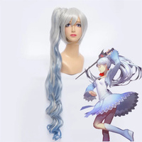 Long White Blue Hair Cosplay Costume Wig for RWBY Weiss Schnee White Trailer
