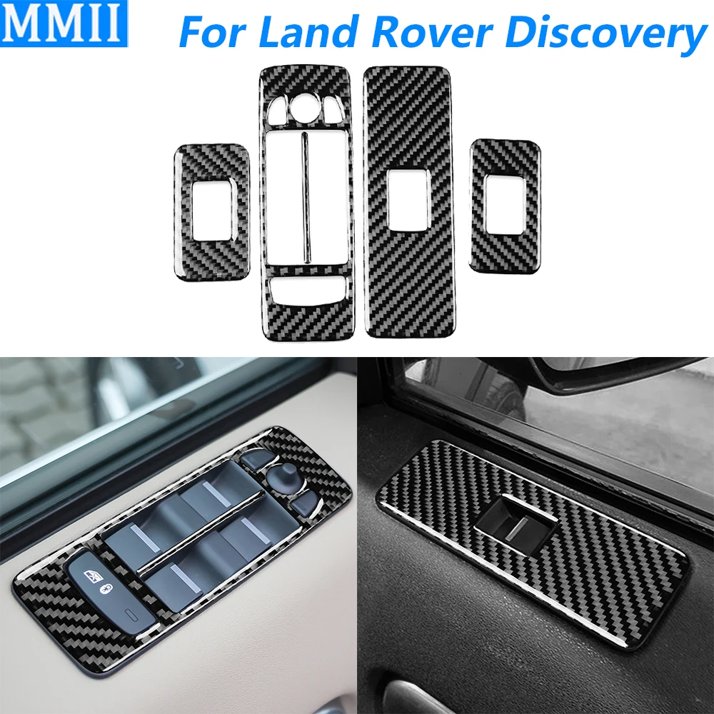 

For Land Rover Discovery Sport 2015-2019 Carbon Fiber Window Lift Switch Control Panel Decorative Cover Car Accessories Sticker