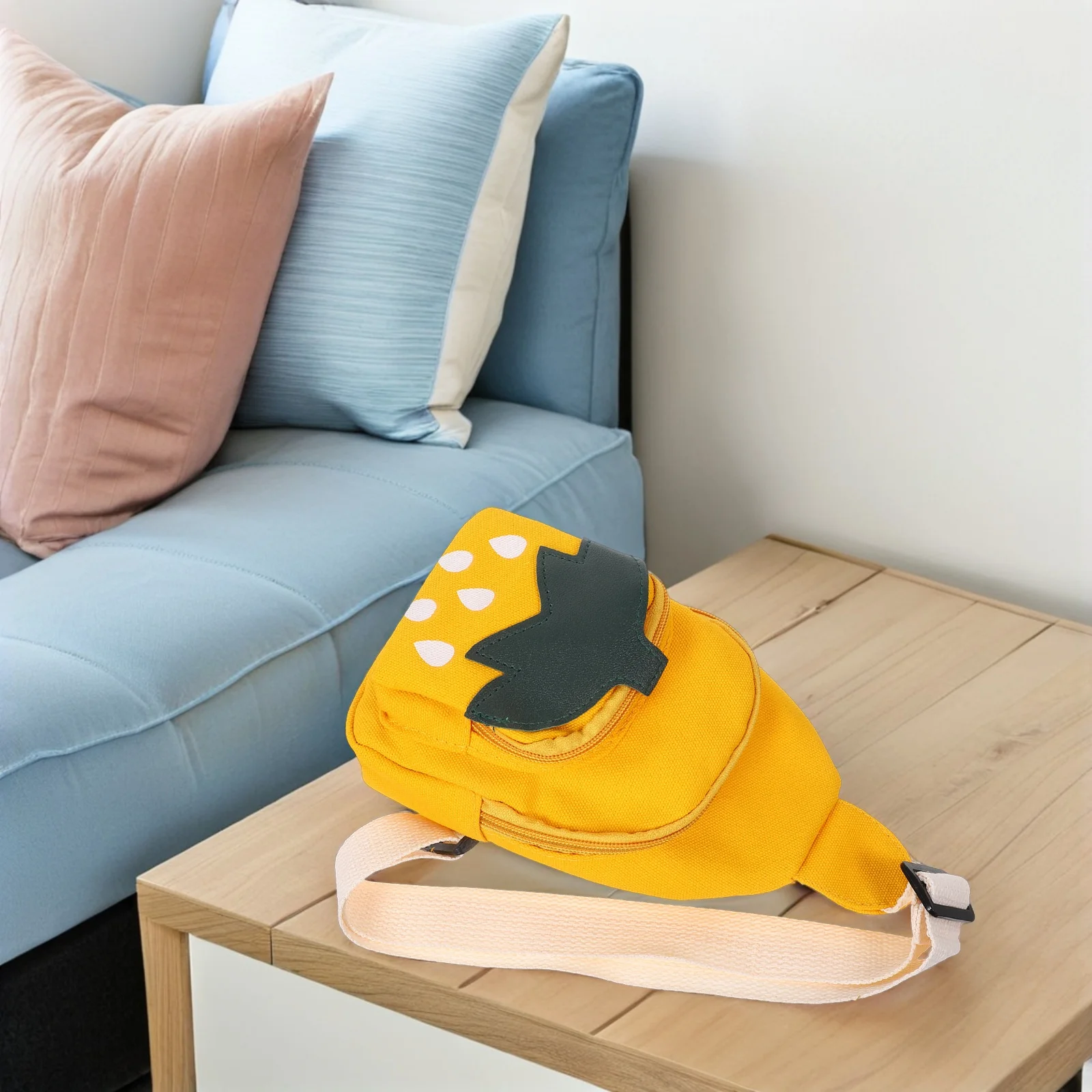 1 Uds. Bolso de pecho para niña, Material de PU de fresa de dibujos animados, bandolera ajustable para hombro, para viajes al aire libre, compras y deportes