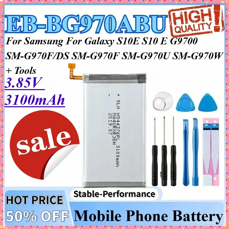 

Аккумулятор 3,85 В, 3100 мАч EB-BG970ABU для Samsung Galaxy S10E S10 E SM-G970F/DS SM-G970F SM-G970U SM-G970W G9700 + инструменты