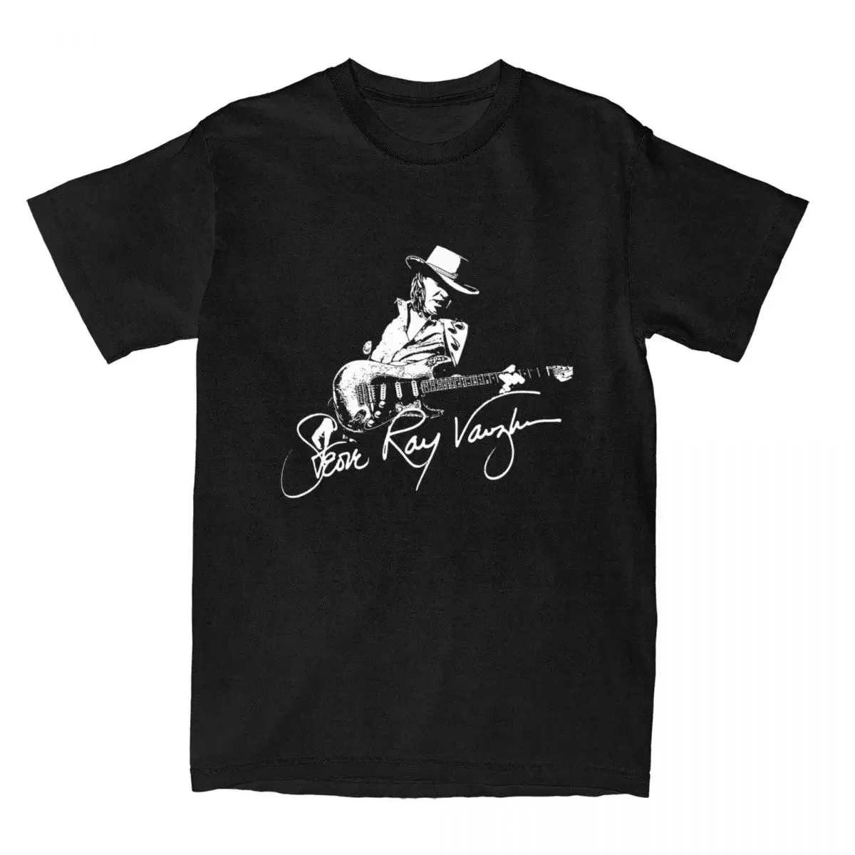 Men Women's Stevie Ray Vaughan Guitar Back T Shirt Accessories Pure Cotton T-shirt Clothing Vintage Tee Shirt Printed