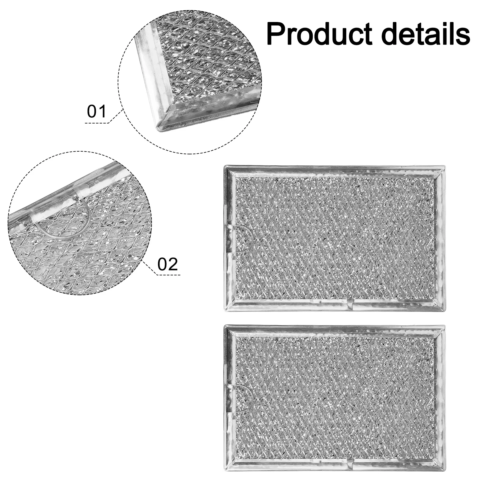 

Aluminum Grease Filter Microwave Grease Filter Improved Air Circulation Seamless Fit Trapping Grease For Cooking