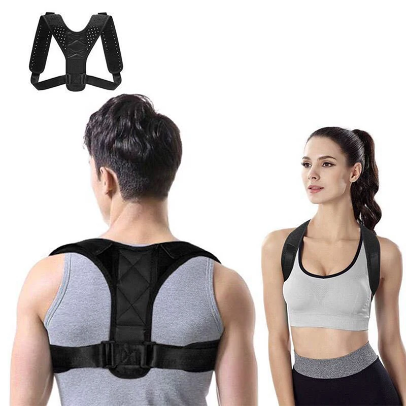 

Adjustable Back Brace Support Invisible Shoulder Posture Corrector Unisex Spine Neck Health Correction Belt Home Office Sport