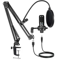 YTOM M1 PRO 192KHZ/24BIT Professional USB Condenser Microphone Bundle Kit with Adjustable Scissor Arm Stand Shock Mount