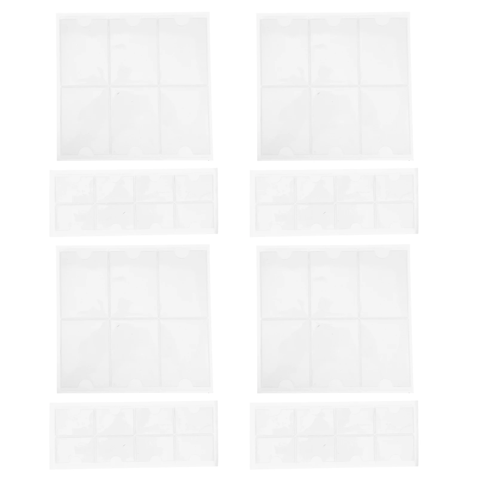 

50 Pcs Self Adhesive Label Bag Clear Pockets Index Card Tape Plastic Holder Pvc Protectors