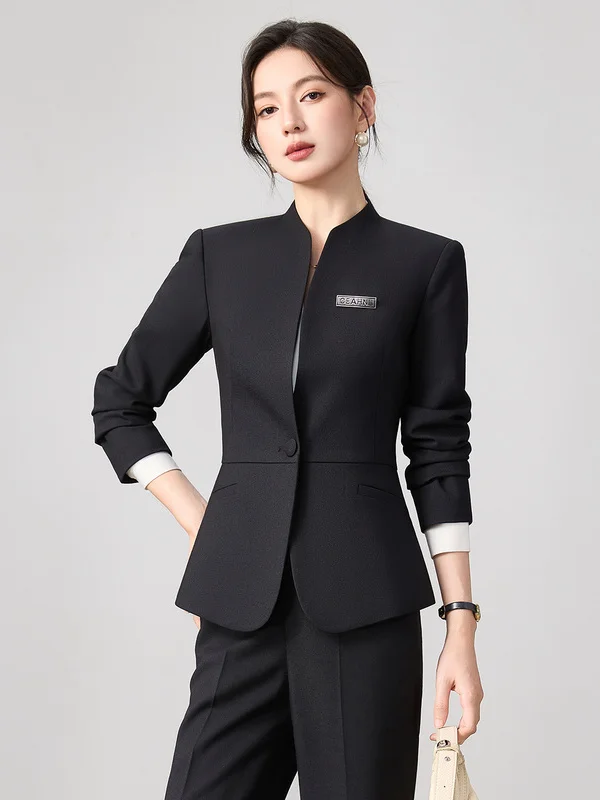Olive Green Suit Set Women's Autumn 2026 New Professional Interview Workwear Elegant Waist-Cinching Western Style