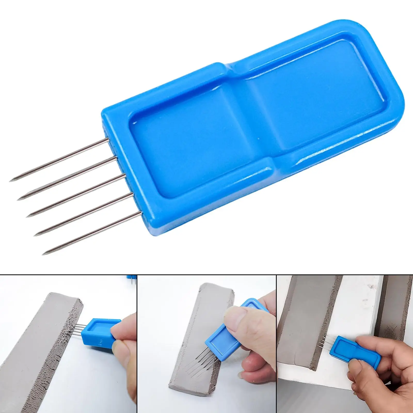 Pottery Bonding Tool Wire Texture Tool Five Pin Scratcher Clay Scratching Tool for Enthusiast Crafting Sculpting Decor Texturing