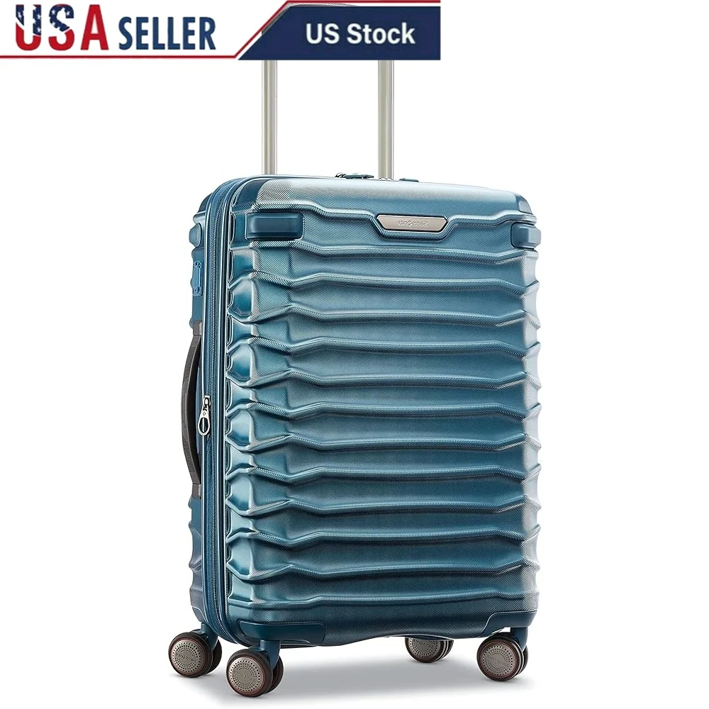 

Hardside Expandable Luggage Double Spinner Wheels Carry On Glider Off-Set Tru-Trac System Ergonomic Pull Handle Durable