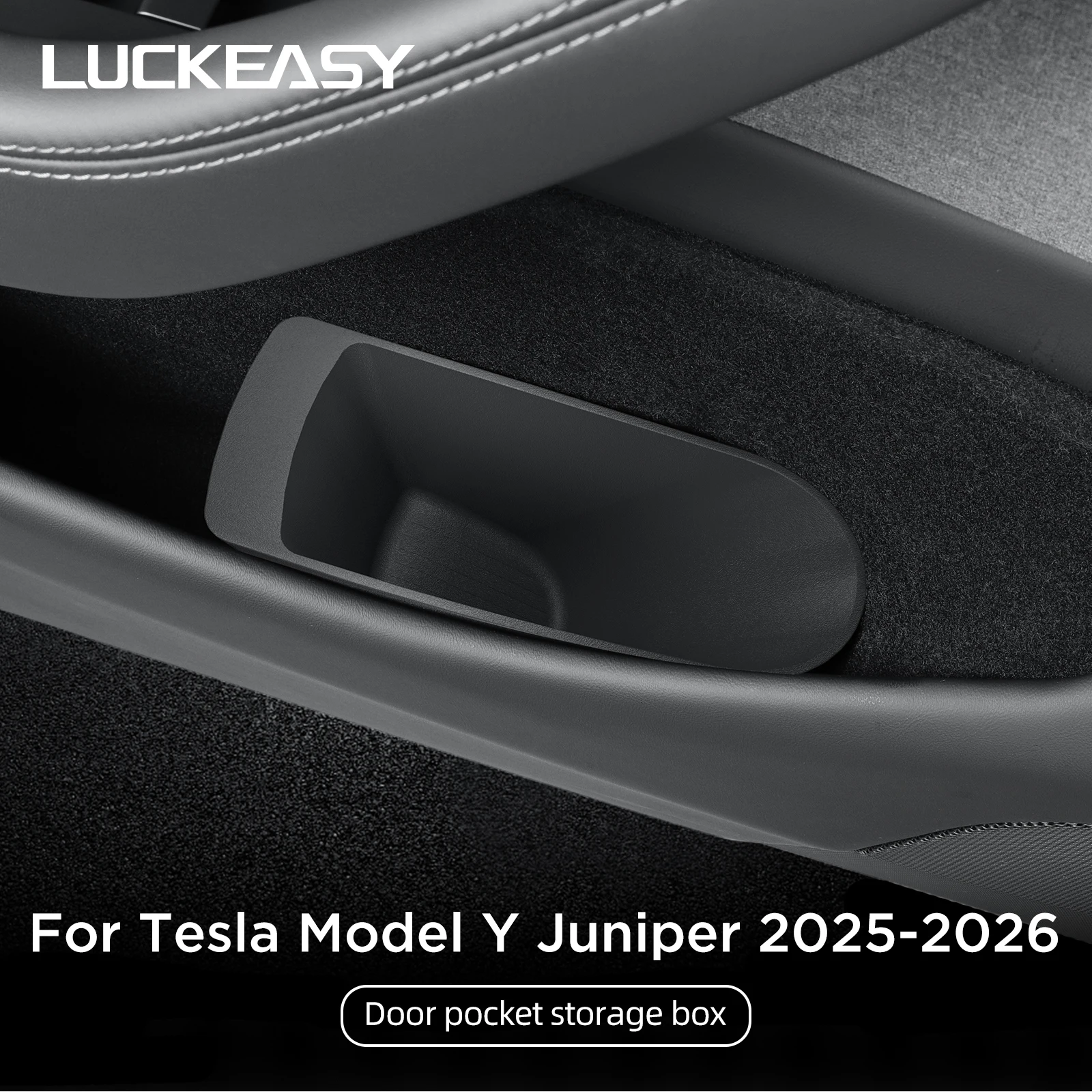 Für Tesla Model Y Juniper/Launch 2025, Aufbewahrungsbox für die Vordertür, Innenzubehör, Torschlitz, Anti-Schmutz-Müll-Aufbewahrungsbehälter