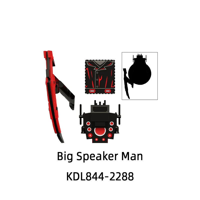 De KDL844 Skibidi Vrouwelijke Stem Persoon Grote Luidspreker Nieuwe Sound Man Astronomische Hunter Wc Model Blokken MOC Bricks Set Speelgoed
