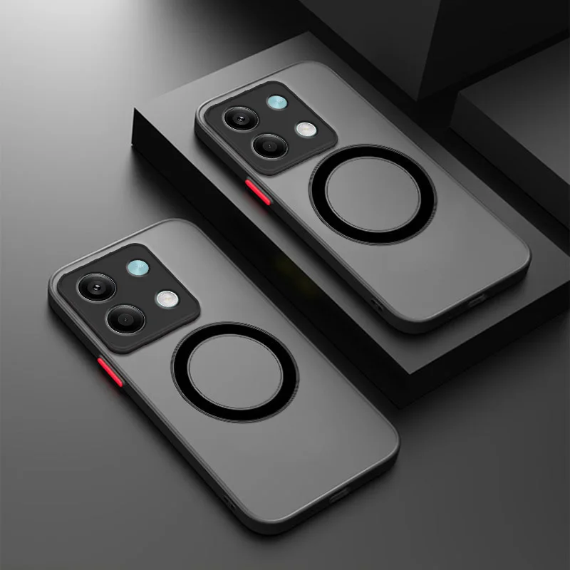 Fashion Magnetic Suction Phone Case for Xiaomi Redmi Note14Pro Note14Pro+ Note13 4G 5G Hard Case Full Package Shock Soft Edge