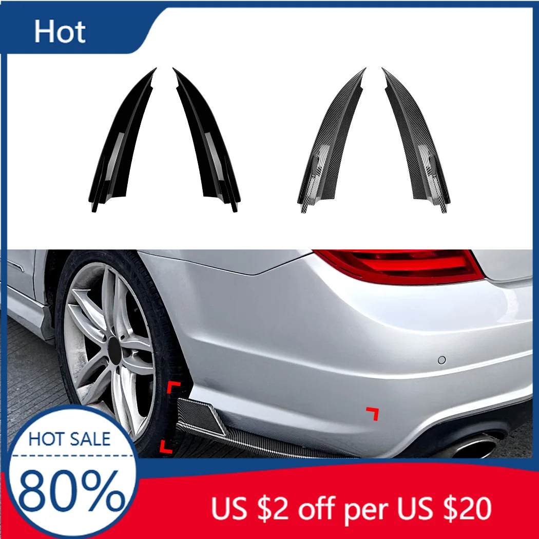 

Бамперы, глянцевый черный/углеродное волокно, диффузор заднего бампера автомобиля, боковые разветвители для Mercedes-Benz C-Class W204 AMG Line 2008-2014